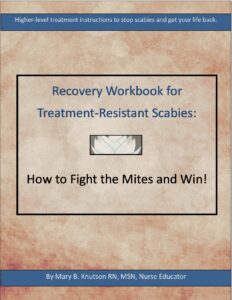 Cover page of recovery workbook for treatment resistant scabies